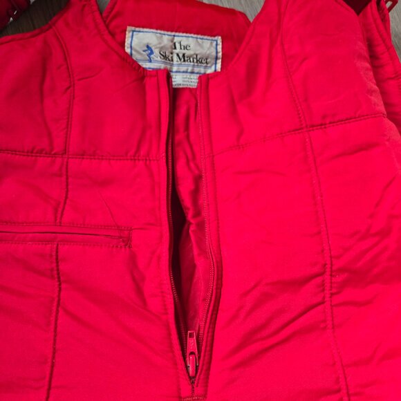 Vintage red bib ski / snow pants - Picture 11 of 12